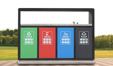 西安鍍鋅鋼板四色分類(lèi)垃圾桶尺寸定制LOGO定制